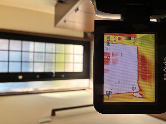 サーモカメラ計測です。